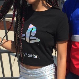 Play station crop top